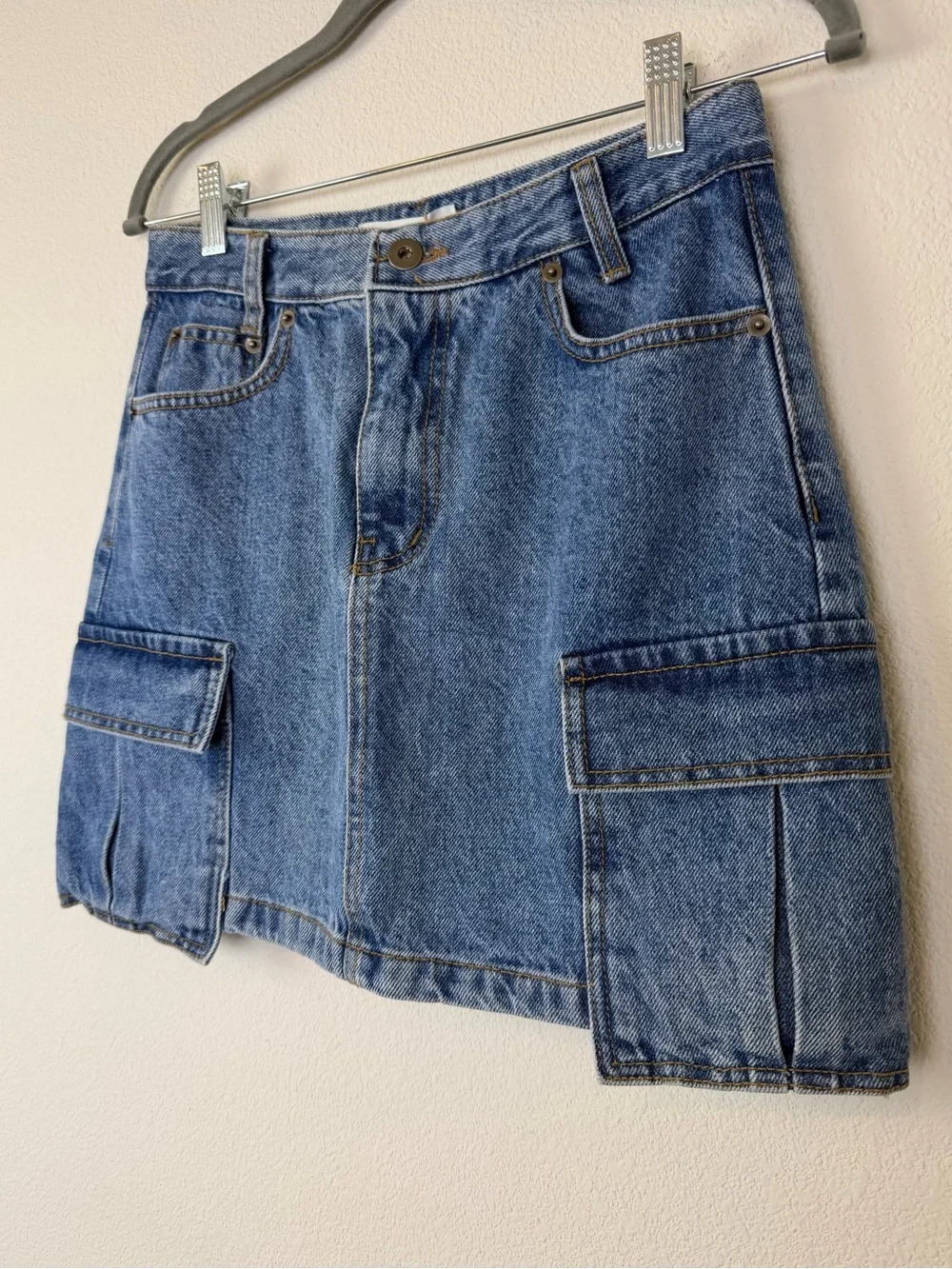 The Frankie Shop Taylor Denim Cargo Skirt Size Small